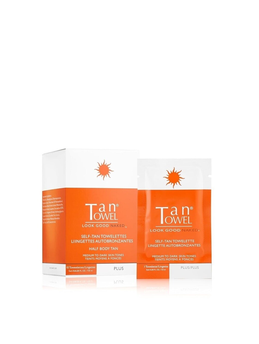 Open box - TanTowel Women's Half Body Tan Towelettes (9 pack only)